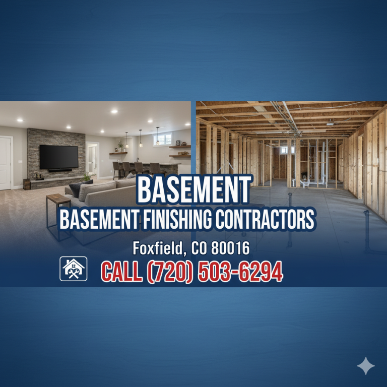 Basement Finishing Contractors in Foxfield Co 80016 Project Banner  Call 720 503 6294 | All in One Home Remodel Llc